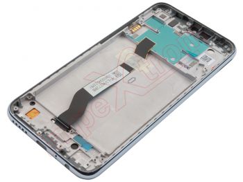 Pantalla Service Pack ips lcd con marco blanco / plateado "moonlight white" para Xiaomi Redmi Note 8, m1908c3jg